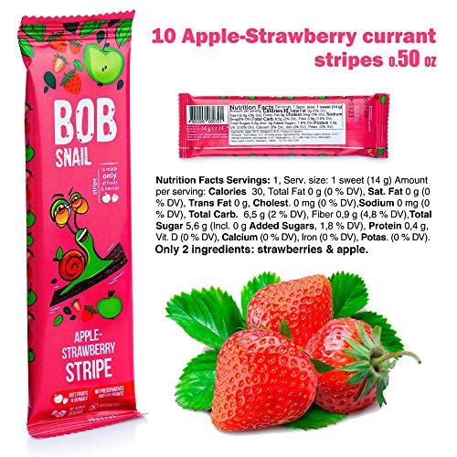 Snacks Variety Pack For Kids Adults - 30 Healthy Fruit Snacks Individual Packs For Kids Adults With Natural Strawberries Blackcurrant Apple And Pear Gluten-Free Vegan Low Carb Fruit Bar No Sugar Added #TOP1