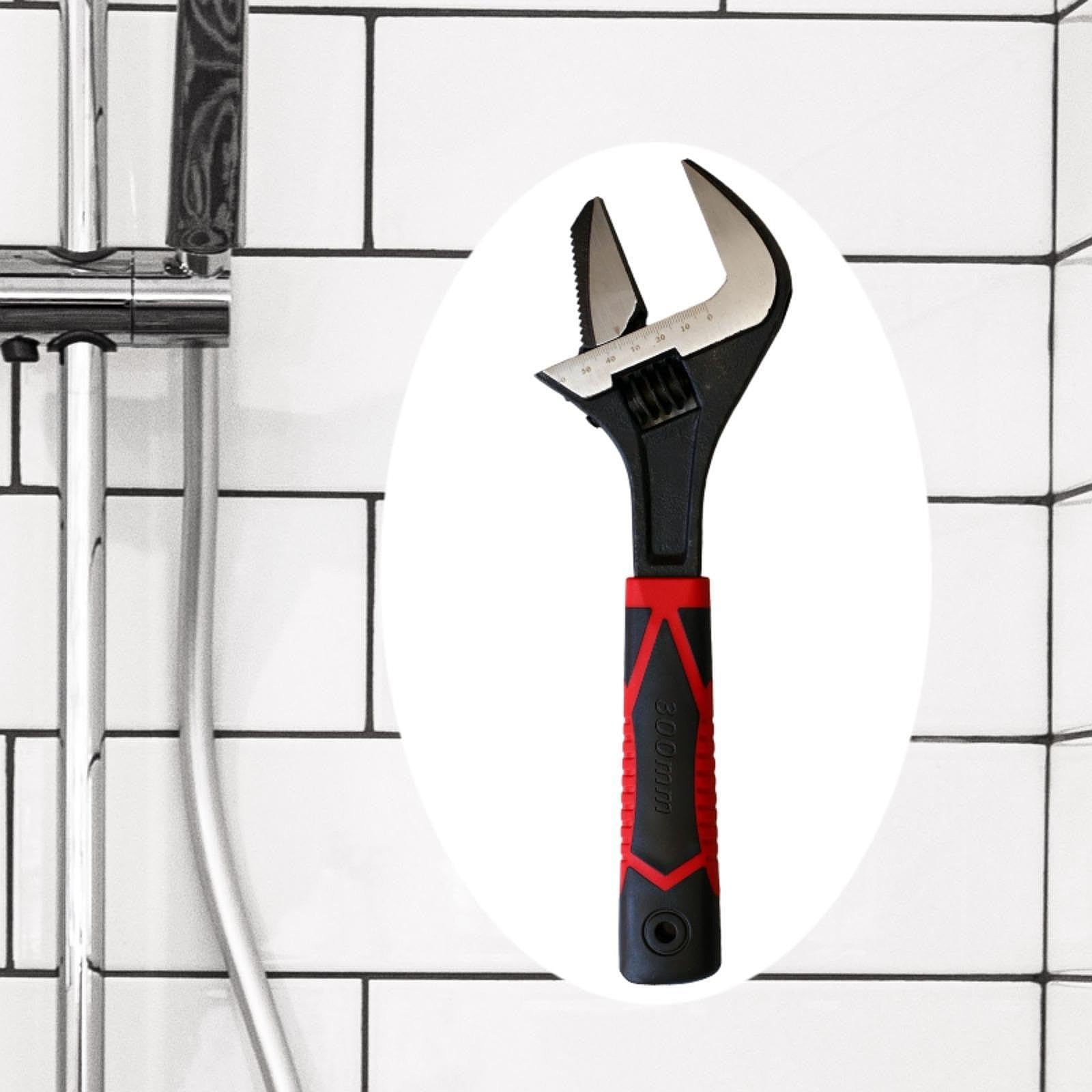 Chiave a Rullino Inglese Professionale Utensile di Serraggio a Ganasce Mobili Attrezzo per Riparazioni in Acciaio Al Carbonio Adatto per Lavori, 12 Inch