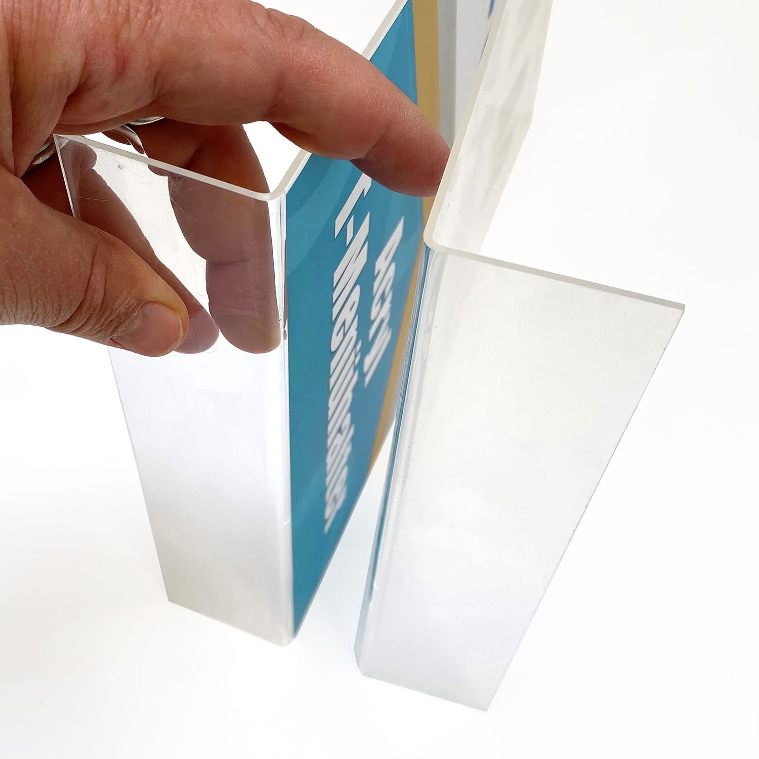 DisplayLager - 12'er Sparpack, Gerader Tischaufsteller/Thekenaufsteller aus Transparentes Acryl (A5)