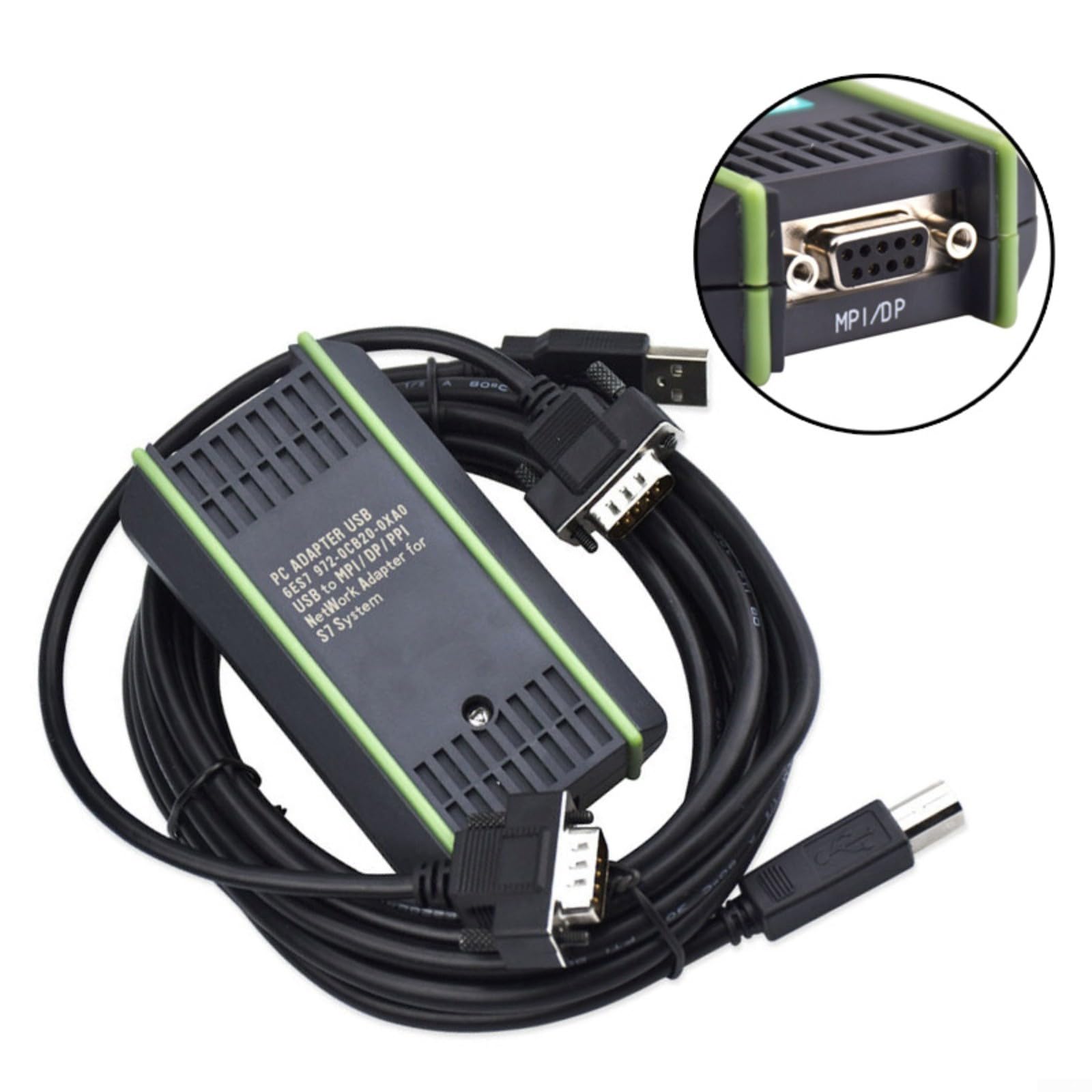 Cavo USB adattatore PC, per Siemens S7-200 S7-300 S7-400 PLC 6GK1571-0BA00-0AA0 MPI interfaccia PPI ignifuga, 3 metri