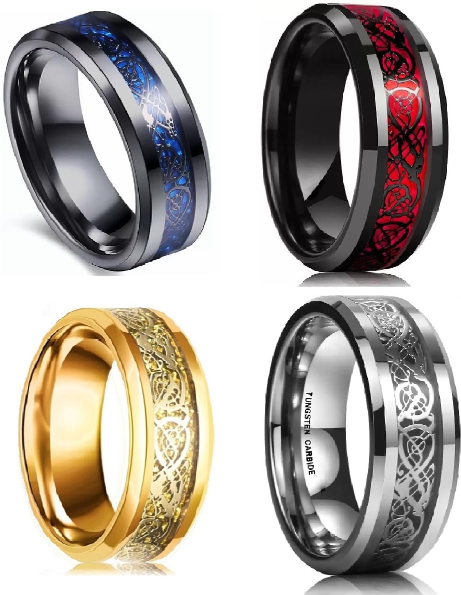 Women Combo Gold Blue Red & Silver Dragon Ring (IR679) B_ed & Silver Dragon Ring (Size-18)_IR679-image-30