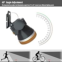 Vista 6 de Linterna frontal recargable, súper brillante, linterna de LED para la cabeza, impermeable, con batería incorporada para acampar al aire libre