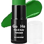 Go Ho Go Ho Cream-Blendable Green Face Paint Stick (1.06 Oz),Full-coverage Green Body Paint Stick for Halloween Cosplay SFX Witch Makeup,Waterproof St Patricks Day Face Paint