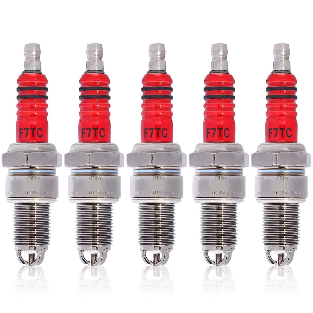 Candele di accensione per generatore/Tosaerba/Trattore/motozappa/Motosega/Pompa dell'Acqua/Go-Kart/Macchina la Lavorazione del Terreno, 5 Candele F7TC