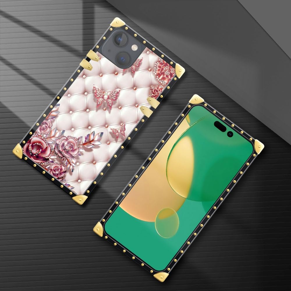 Case Compatible with iPhone 15 Plus Case,Luxury Soft TPU & Hard PC Back for Girls Women,Shockproof Protective Cover,Butterfly Diamond - Image 3