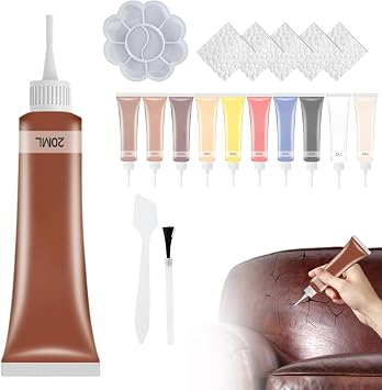 2025 Advanced Leather Repair Gel,Leather Repair Kit for Car Vinyl Seat Repair Kit, Multifunctional Leather Repair Kit for Car Seat Couch and Jacket Repair Cherry