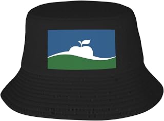 Flag of Manhattan, Kansas Bucket Hat for Women Men Bucket Hats Summer Sun Hats Beach Travel Fishing Golf Cap Black