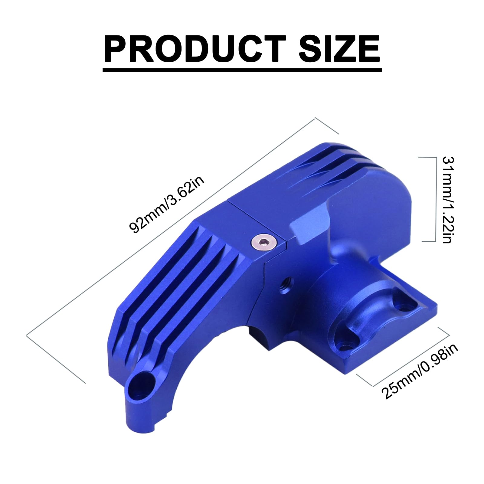 kingsea RC Gear Box Aluminum Alloy Main Gear Cover Compatible with Traxxas 1/10 MAXX 89086-4 -89076-4 RC Car, Blue