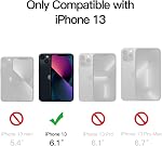 JETech Matte Case pour iPhone 13 Protection contre les chutes militaires de 6,1 pouces, couverture de téléphone arrière translucide, anti-empreintes digitales (noir)
