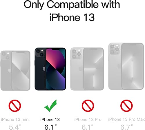 Miniatura 26 de JETech Funda mate para iPhone 13 de 6.1 pulgadas, a prueba de golpes, protección contra caídas de grado militar, cubierta trasera translúcida