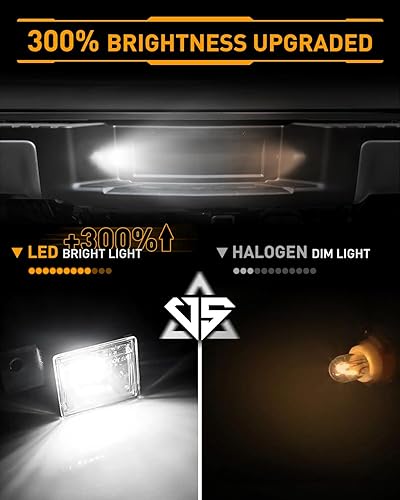 Miniatura 2 de Conjunto de lámpara de matrícula LED completa para Chevy Silverado GMC Sierra 15-22 Colorado Canyon Pickup Truck 6000K blanco, Plug N Play, 2