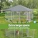 UISEBRT Hundezwinger Hundehütte Outdoor Hundehaus 280x250x165 cm UV- & Wasserdicht Hundekäfig mit Dach aus 420D Oxford-Gewebe Welpenlaufstall Verschließbares Riegelsystem und Sicheres Design