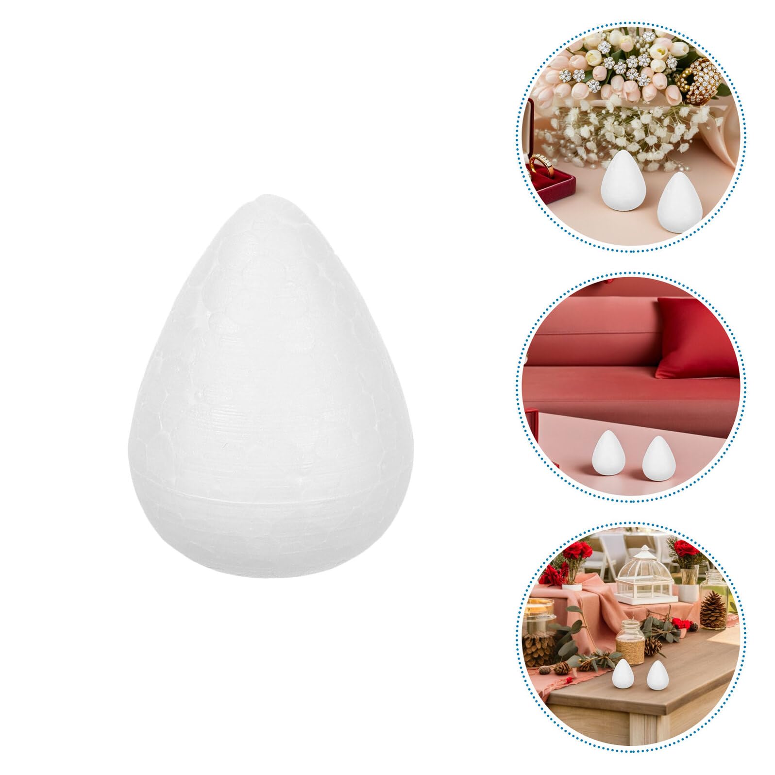 Cabilock 50 Boccioli di Rosa Bianca in Schiuma Artigianale per Decorazioni Fai da Te Matrimonio Feste Materiali Creativi Polistirolo Resistente per Composizioni Floreali e Addobbi Nuziali