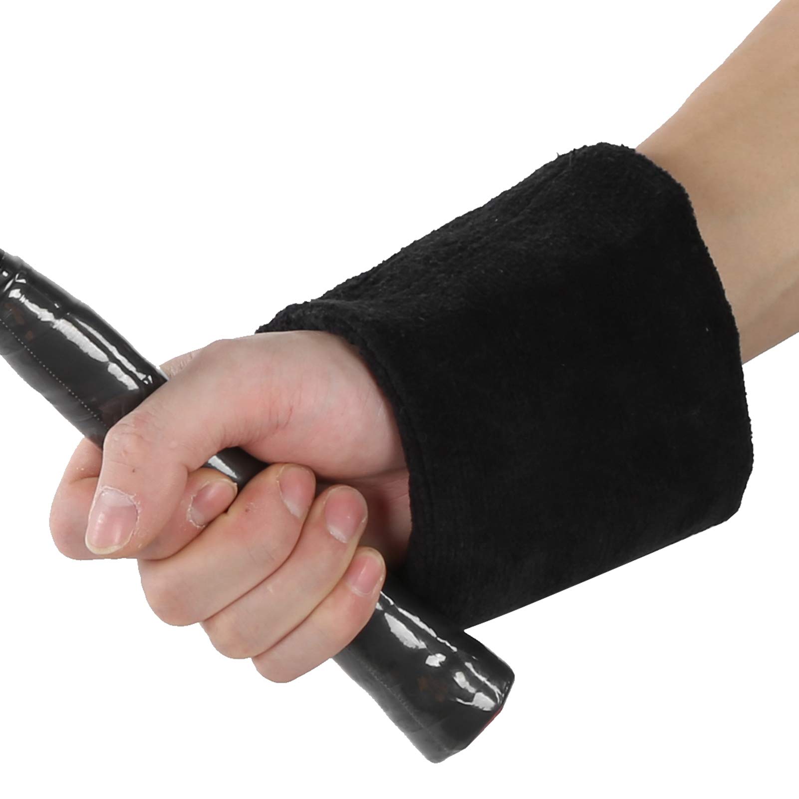 2 Stück Gewicht tragender Handgelenkschutz, Gewichte, Wickelschutz, Stützschutz für Fitnessübungen, Krafttraining, Baumwollgummi, Schwarz, 33 x 10,5 x 1,5 cm