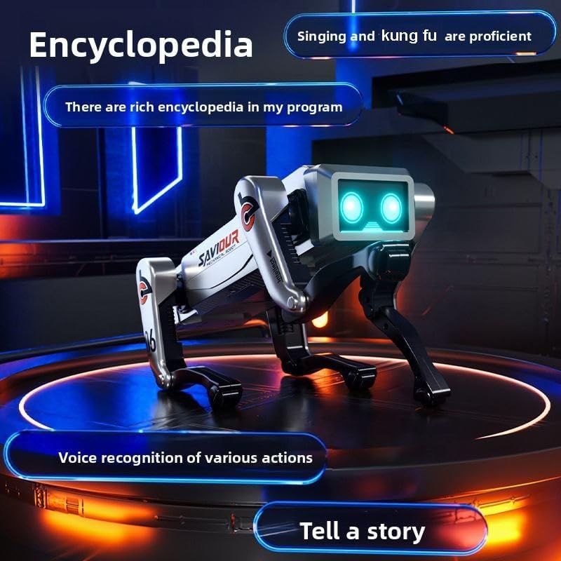 Image of Advanced AI Robot Dog Toy for Kids | Smart Walking & Jumping RC Pet with LED Eyes, Voice Control, Tricks, Dance & Remote | Interactive Rechargeable Robo Puppy for Boys & Girls (Big)