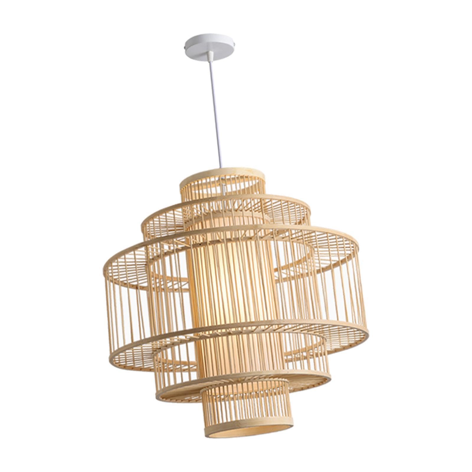 Alcxazs Light Nordic Style Bamboo Chandelier Lampshade Unique Woven Ceiling Living Rooms And Bedrooms Pendant Lantern Shade Ing Shade Chandelier Bar Hand