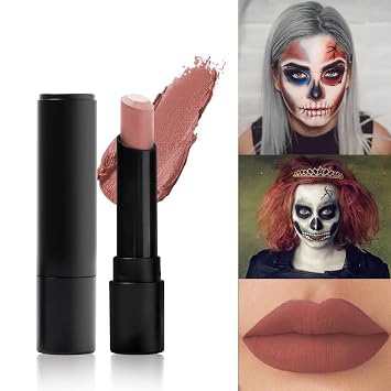 High Pigmented Matte Lipstick, Face Body Paint Stick, Eye Black Stick - Fast Dry & Waterproof Makeup Blue Lip Stick Costumes SFX Starfire Cosplay - Smudge Proof 07