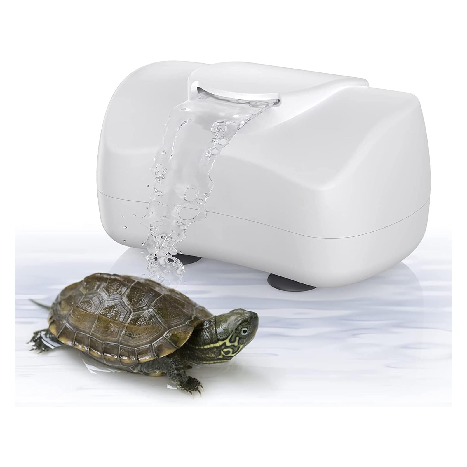 Filtro de cascada de acuario, bomba de limpieza de agua de bajo nivel para tanque de tortugas, reptiles y anfibios, accesorio de filtración de agua