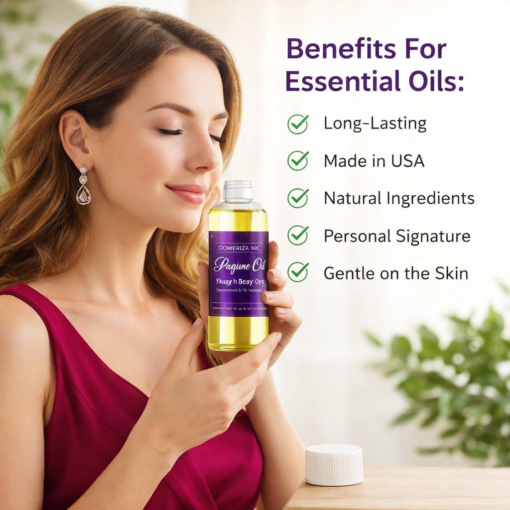 ROMERIZA INC. 4 Fl Oz Sugar Fresh Perfume Body Oil For Women – Our Interpretation Long Lasting Oil-Based Perfume for Skin, Lightweight Daily Wear Scent, Multipurpose Oil