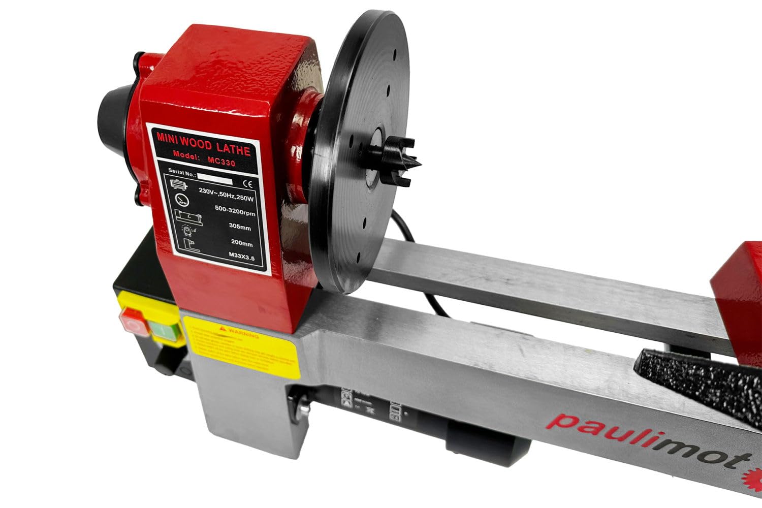 PAULIMOT Drechselbank DM300-V, 330 mm Spitzenweite, 250 Watt Motor