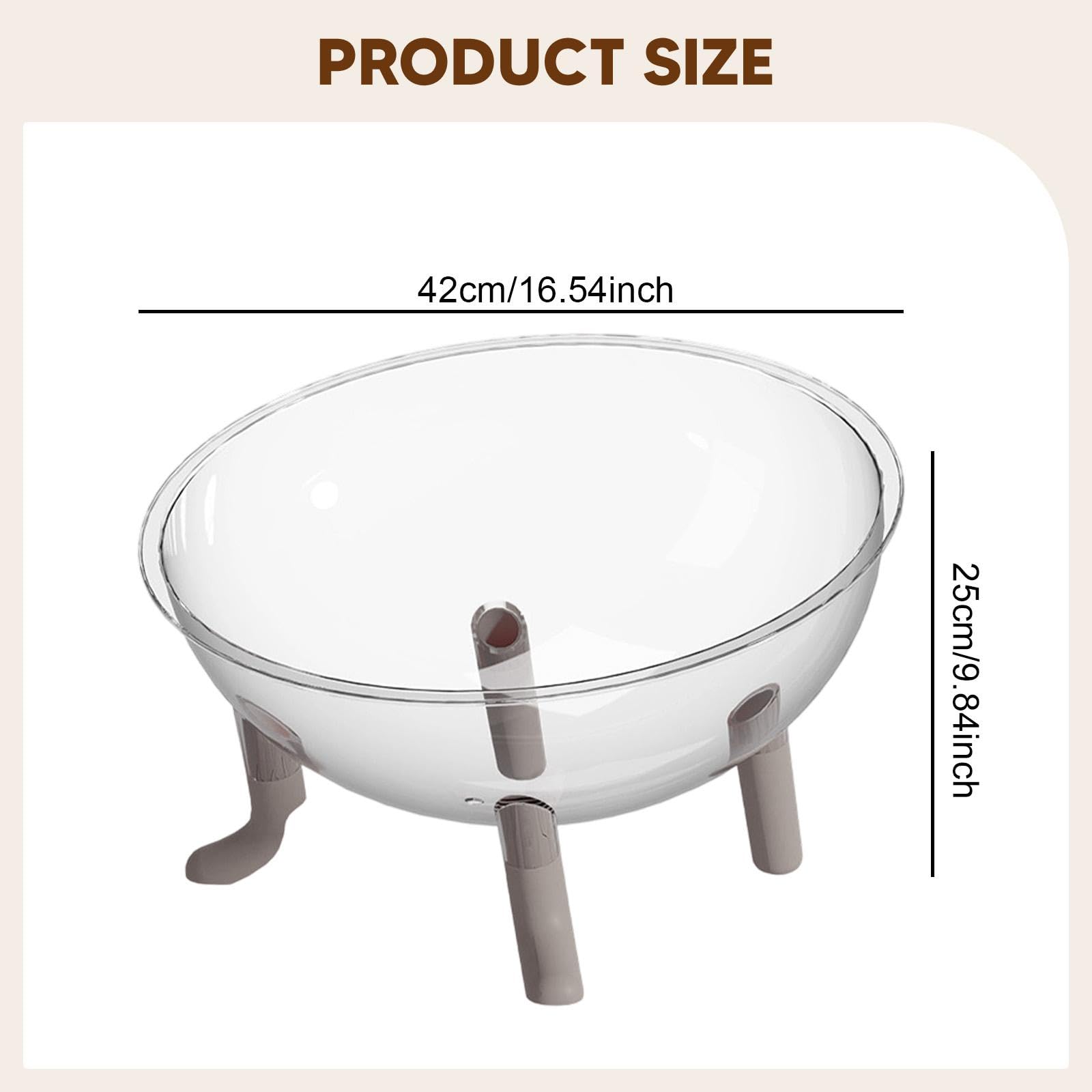 Pet Bed Capsula Trasparente Cuccia Acrilica Stabile Accessori Dormire Animali Domestici Nido Versatile Centro attività Adatto a Riposo Decorazione Amb, Grigio