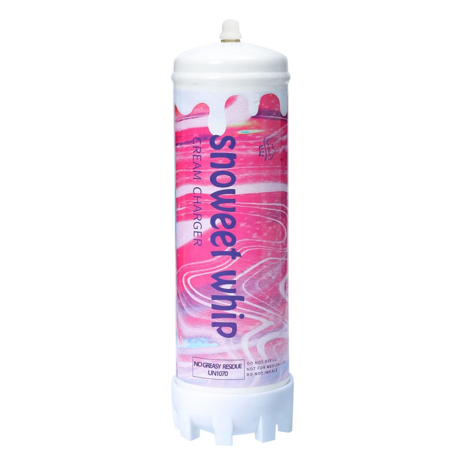 SNOWEET Cream Charger Tanks Original Flavor Steel Whipped Cream Dispensers 2.2L 1364Gram Whipped Cream Canisters with 1 nozzle (original-1 Cylinder)