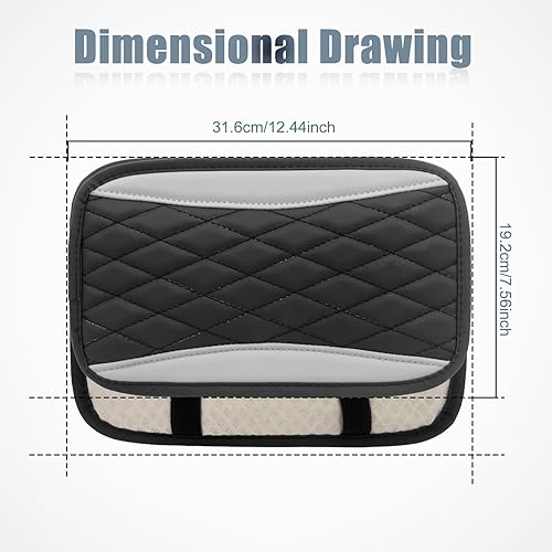 Miniatura 2 de Funda universal de cuero impermeable para consola central de automóvil, funda de asiento para reposabrazos, cómodos accesorios de decoración para