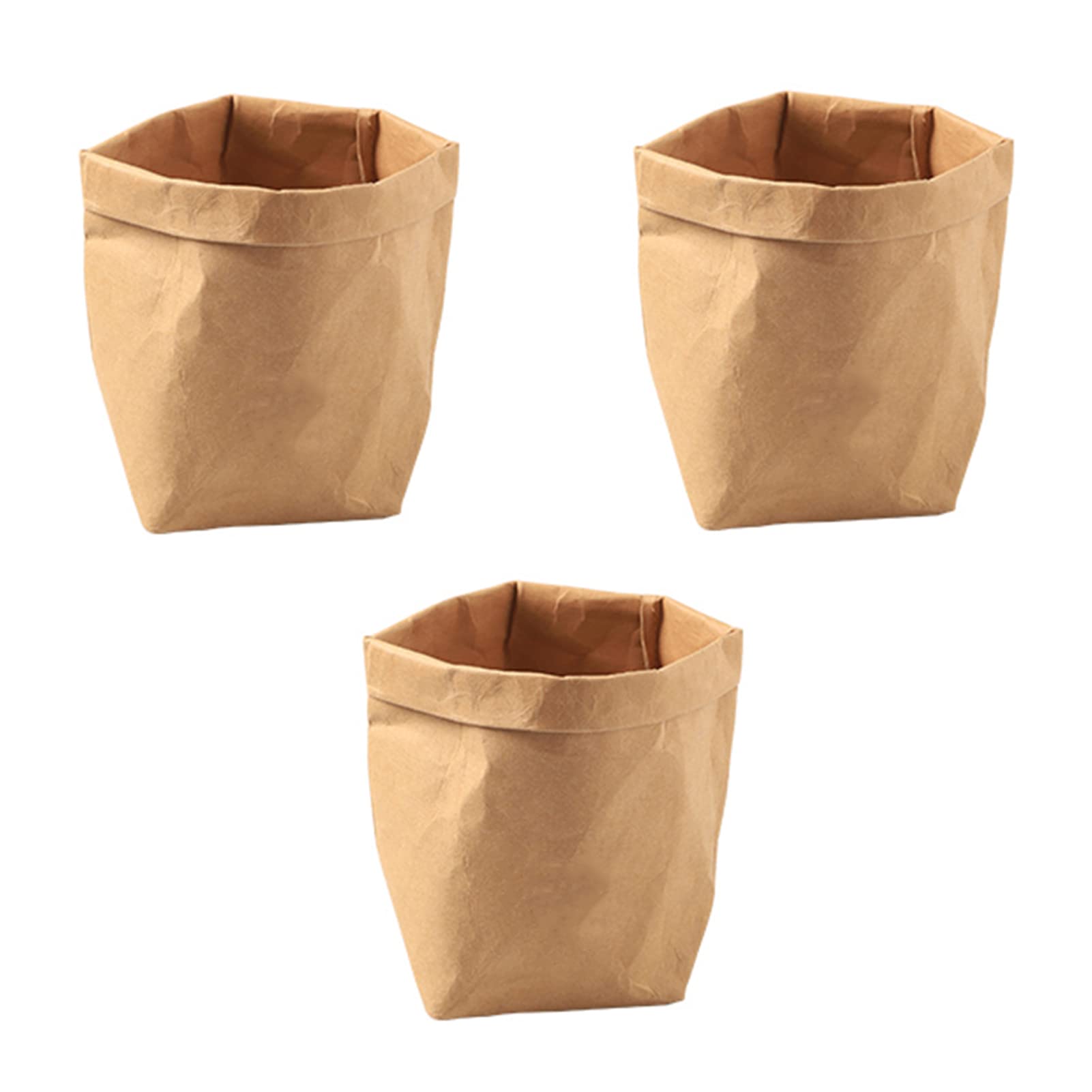STONE  紙袋セット Amazon｜F.shion 洗える クラフト 紙袋 ブラウン Mサイズ3枚 再利用