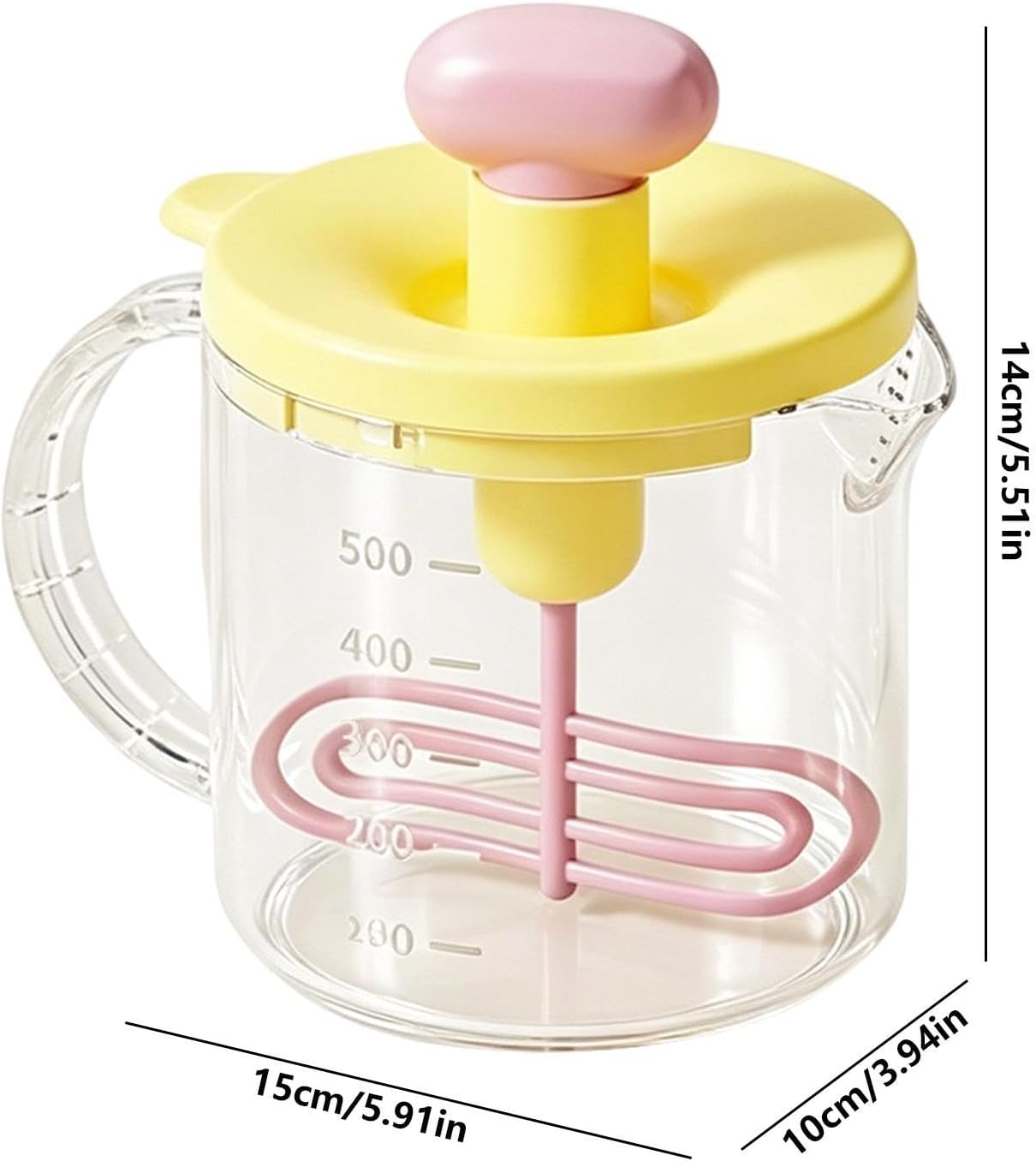 Egg Mixing Cup Clear Hand Press-Type Kitchen Gadget