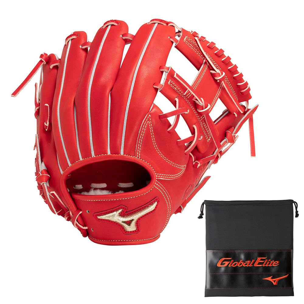 ミズノ Global Elite 硬式グローブ ラディッシュ タグ付き　サイズ9 Amazon | MIZUNO 硬式用グローバルエリート ジャパン 内野手用:サイズ9 グローブ