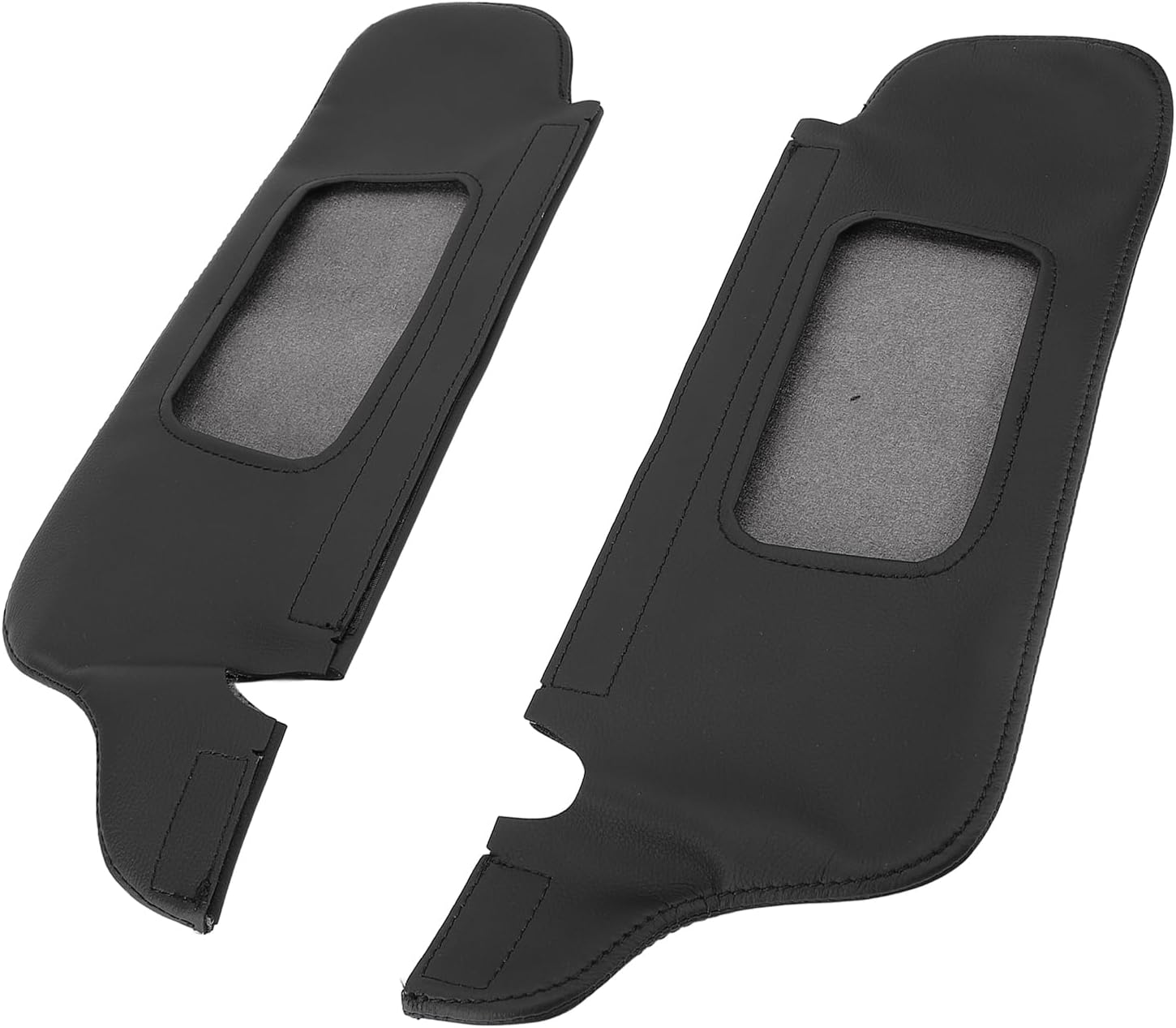 Sun Visor Cover, 2Pcs Sun Visor Protector Cover PU Leather Stylish Look Sun Visor Replacement Cover for 1994 to 2004, Left & Right Side, Car Sun Visor Protector Cover