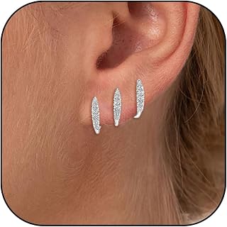 Claw Earrings for Women Silver Claw Stud Earrings Triple Earrings for One Hole Cat Claw Earrings for Teen Girls