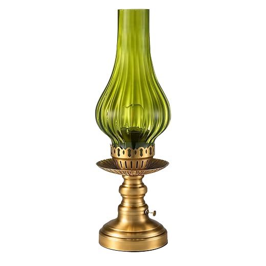 UMEXUS Vintage Rechargeable Cordless Table Lamp Battery Operated, Green