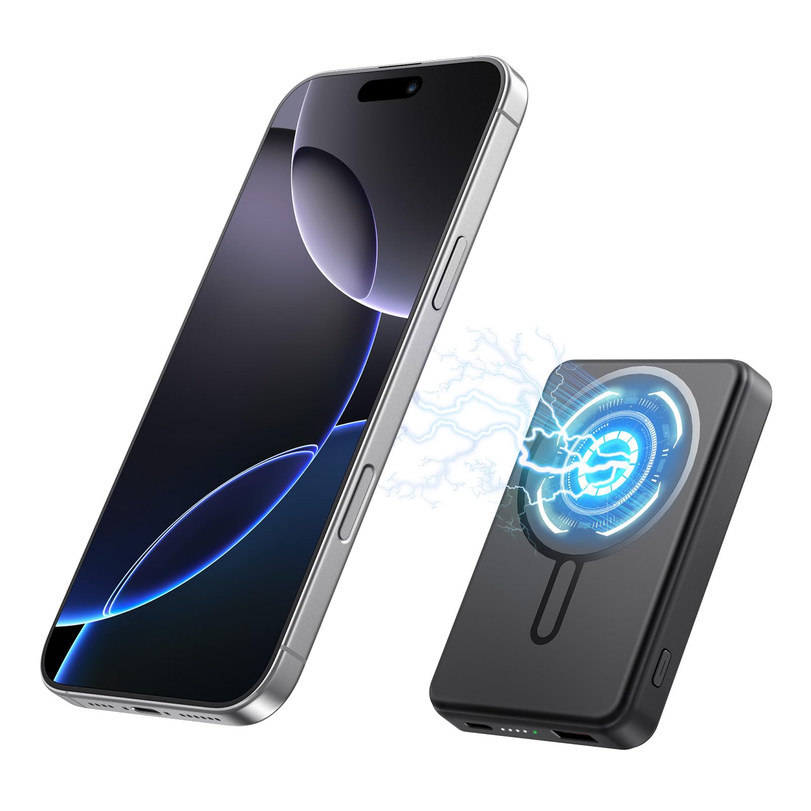 Battery Pack 12000mAh Magnetic Portable Charger Power Bank PD 22 5W USB C Fast Charging Wireless Battery Pack