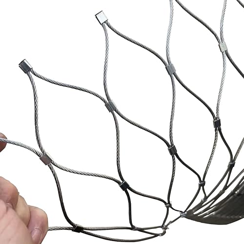 FengYoo Red de jardín de acero inoxidable, calibre 12, 40 x 40 pulgadas, valla de alambre de ciervo, malla de 3 pulgadas, valla de barrera de