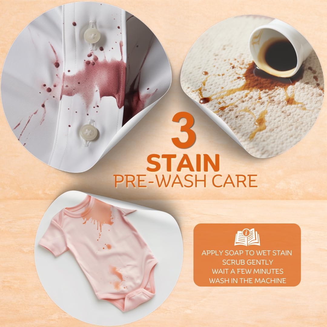 KELEBS Laundry Soap Bar – Family Pack (16 Bars) – Natural Citrus Formula with Organic Ingredients – Stain Remover for Delicate Clothes, Underwear, Collars