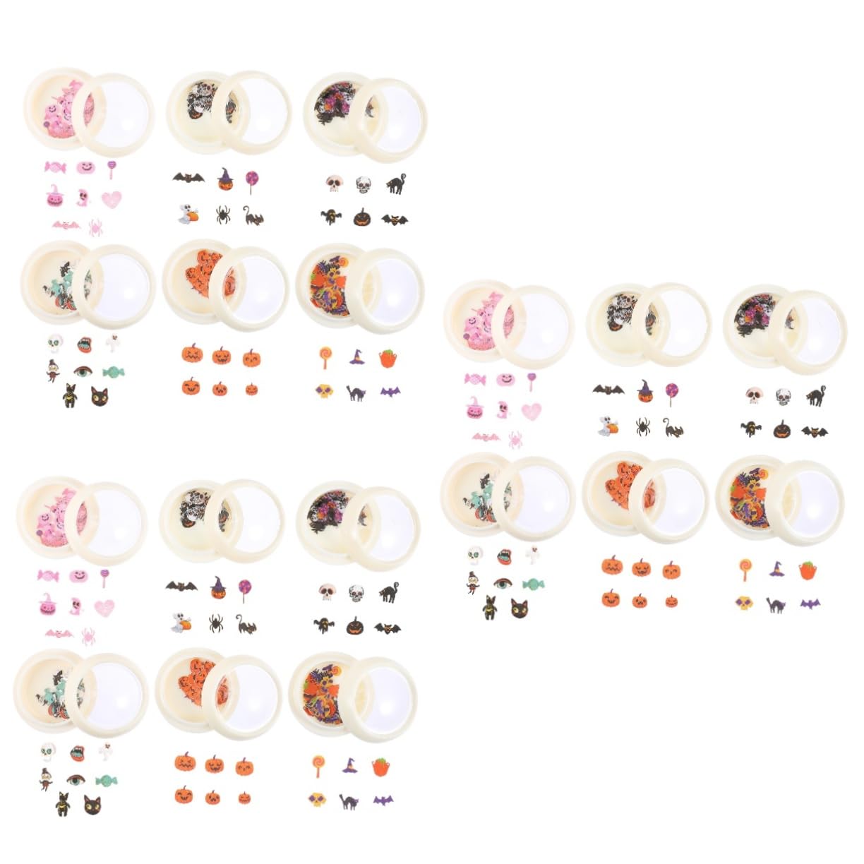 Didiseaon 3 Juegos De Calcomanías Para Uñas De Halloween Accesorios De Manicura Para Mujeres Y Niñas Divertidos Para Principiantes Y Expertos 6 Cajas X 3
