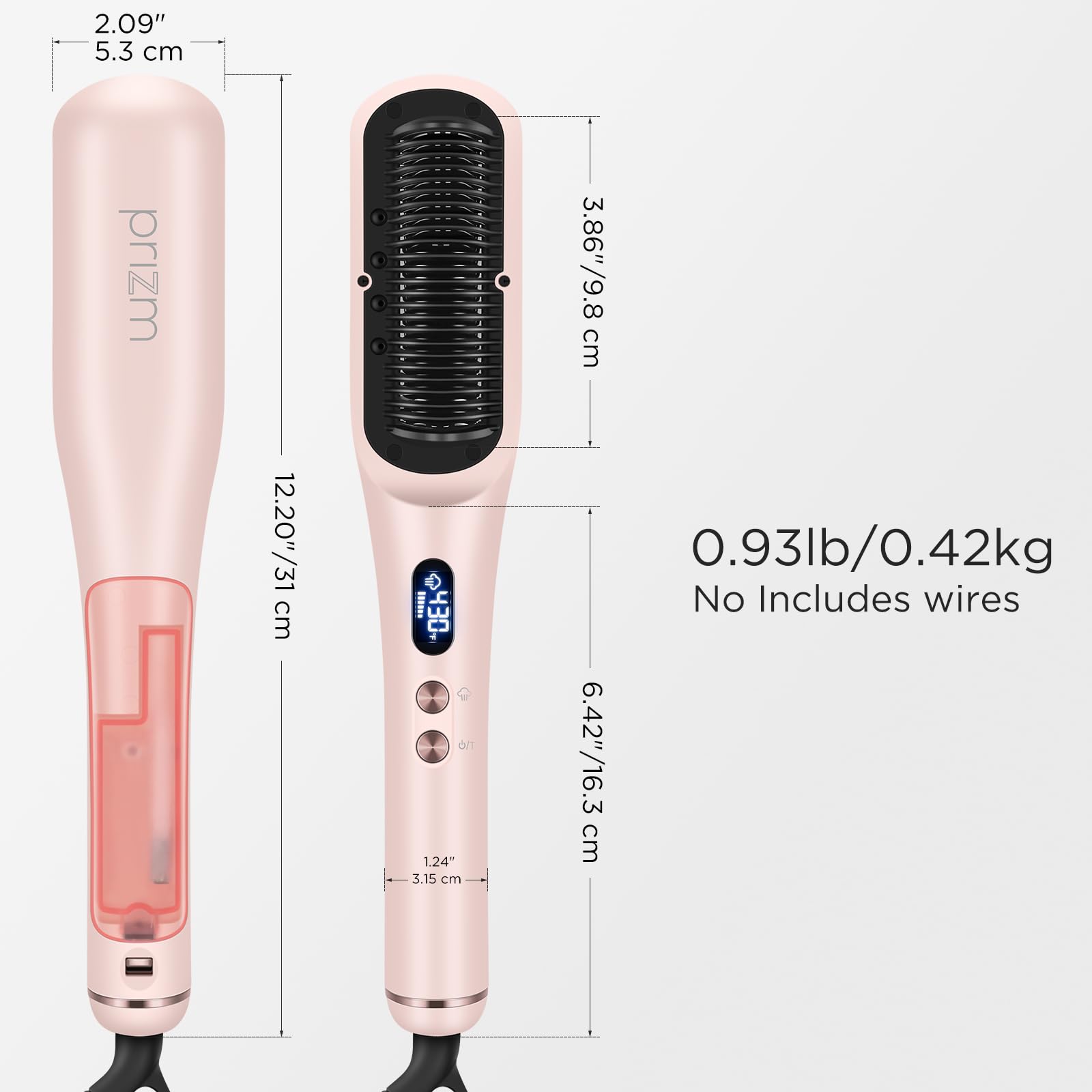 Prizm Pro Steam Ionic Hair Straightener Brush