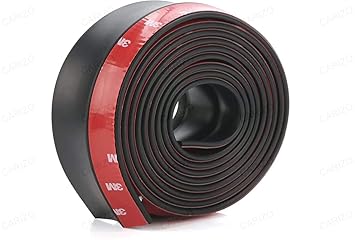 CARIZO Universal Front Bumper Lips Car High Glossy Black Skirt/Protector Lip (8.2ft/2.5M) Skirt Protector Compatible with Renault Kwid (Type-I) 2015-2018