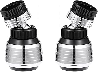 Kitchen Tap Spray Head,Tap Aerator 360 Swivel for 21.5mm and 24mm,Faucet Sprayer Attachment Avoids Water Splash with 3 Modes Adjustment,