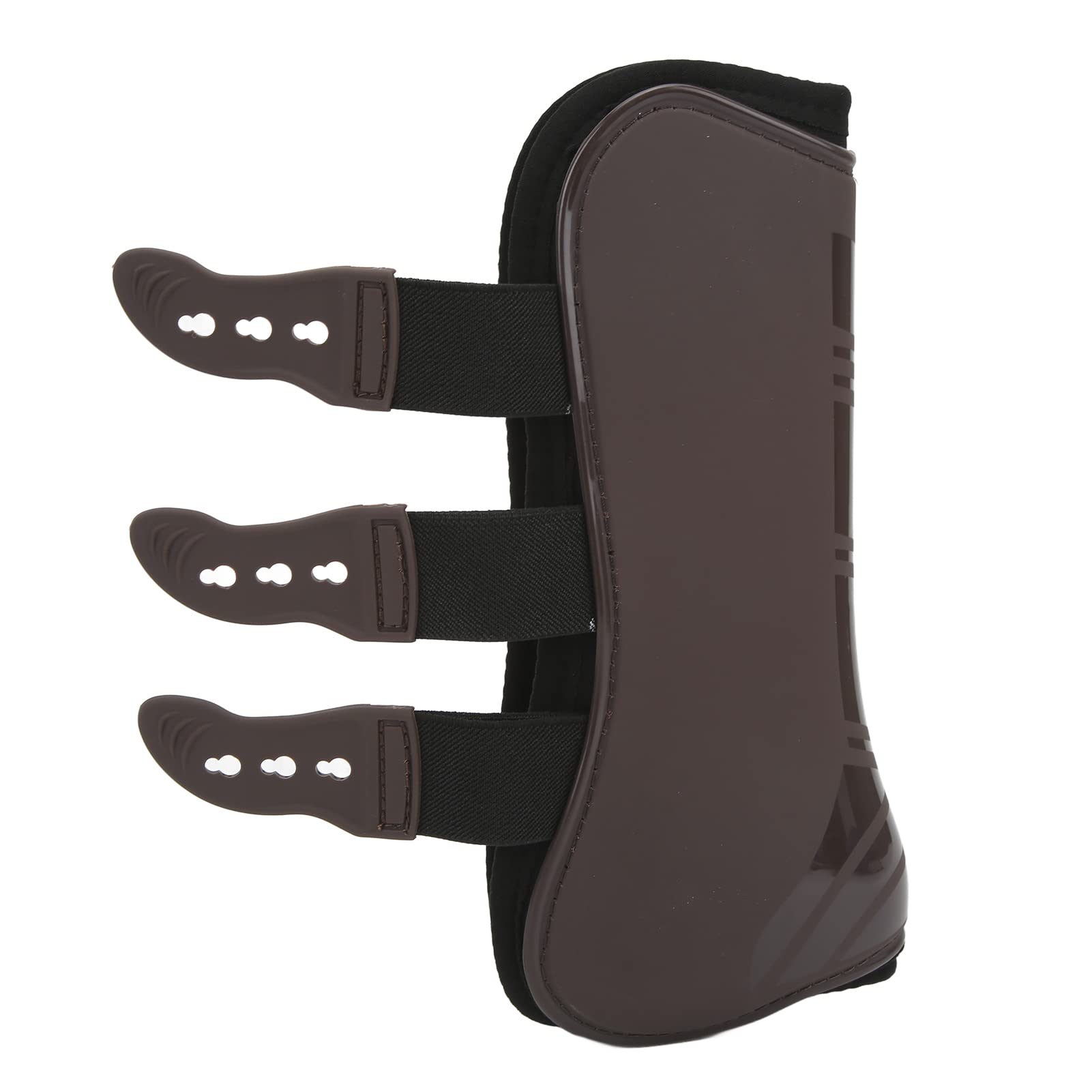 CHICIRIS Parastinchi per cavalli, in neoprene PU, traspirante, leggero, per equitazione (paio di gambe anteriori marroni, L)
