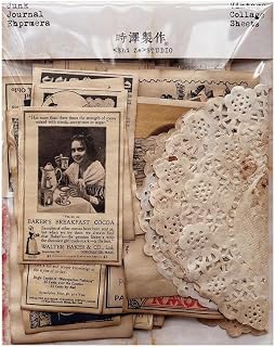 41Pcs/Set Junk Journal Vintage Paper Old Poster Pad Mixed Old Newspaper Page Junk Journal Supplies DIY Scrapbook&Craft Kit Accessories for Scrapbook