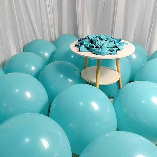 Miniatura 5 de Paquete de 90 globos grandes de látex turquesa de 18 pulgadas para decoraciones de fiestas y eventos ZWZLIULIAN