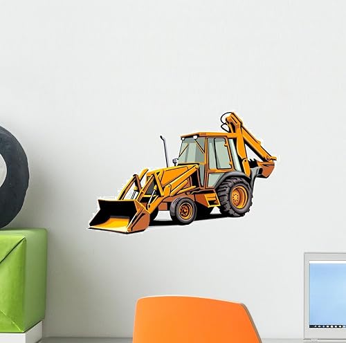 Miniatura 10 de Excavadora calcomanía de pared por Wallmonkeys despegar y pegar transporte gráficos wm187016