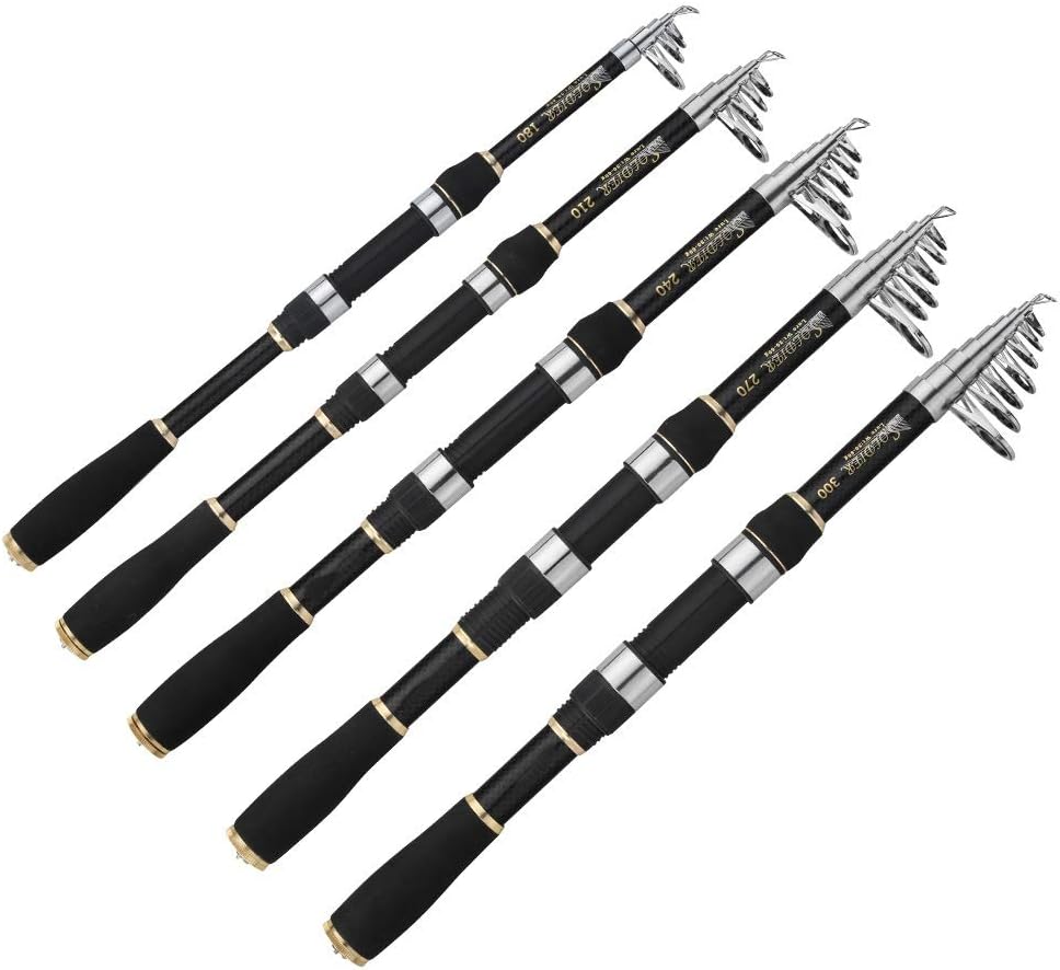 Fishing Rod Retractable Road Aachen Carbon Cross-Border New Super-Hard Vibration-Type Portable Short Section Sea Otter 1.8m-3.0m Road Aachen (Size : 3.0m) (2.7m)