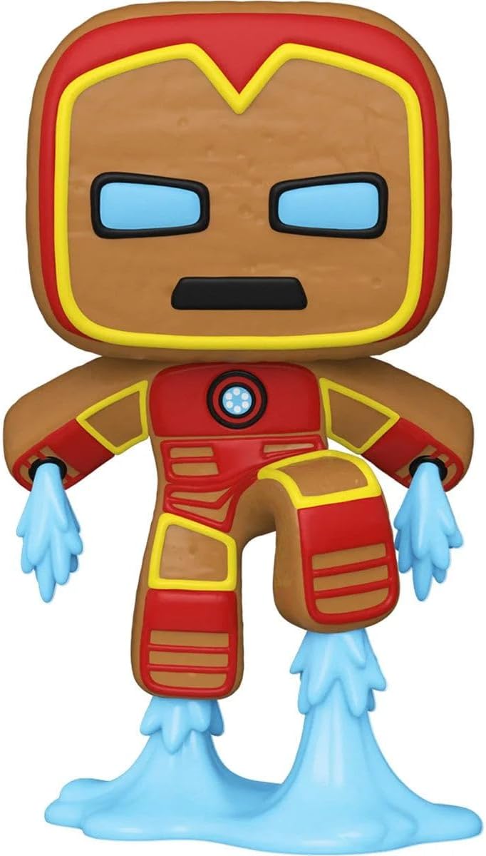 POP Marvel: Holiday - Gingerbread Iron Man Funko Vinyl Figure (Bundled with Compatible Box Protector Case), Multicolored, 3.75 inches
