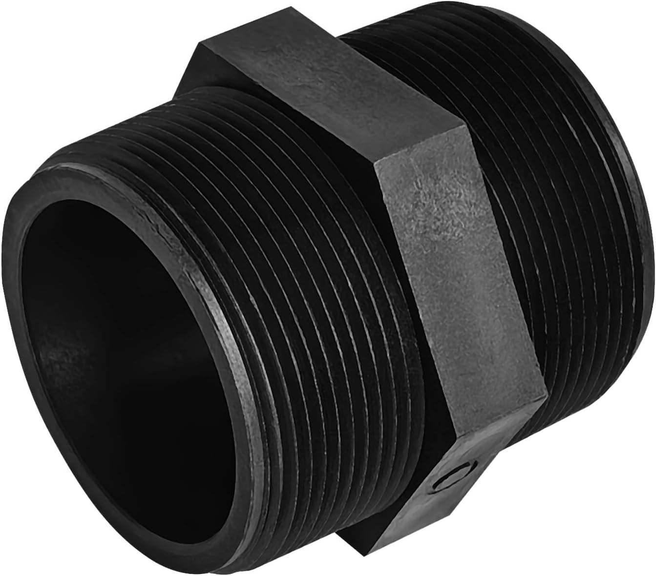 2 pcs 2" NPT x 2" NPT Double Male Connector, Plastic Polypropylene Pipe Fitting, Adapter, Industrial Pipe Fittings Coupler