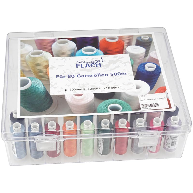 Nähwelt Flach Toldi Gütermann Acryl-Garnbox (gefüllt mit 20 Farben/ 500 m 0,004€/m)