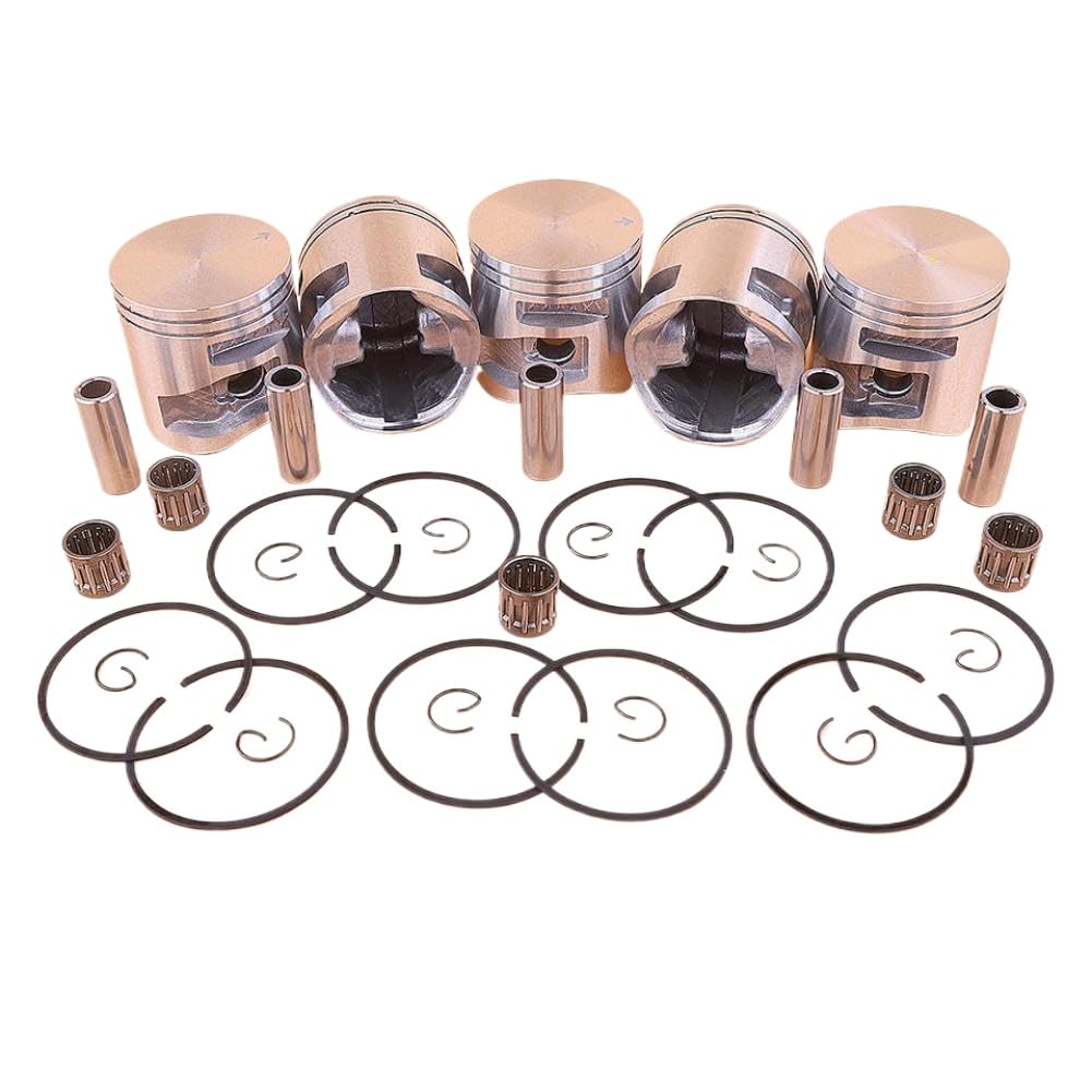 Mighty Scapers One Color Piston Ring Bearing Kit 50Mm For Chainsaw Engine Repair Compatible With 372Xp 372 365 X-Torq
