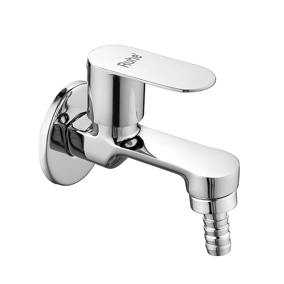 Ruhe Onyx Brass Faucet/Tap | Nozzle Bib Cock Faucet/Tap | with Chrome Finish | for Washing Machine and Garden Pipes